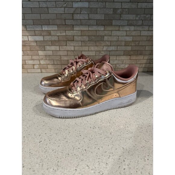 Nike Air Force 1 Low Metallic Rose Gold size 14 - Picture 1 of 6